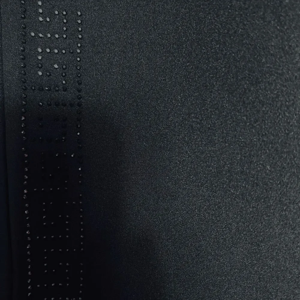 Elegant Black Embellished Winter Straight Pants - Picture 6 of 12